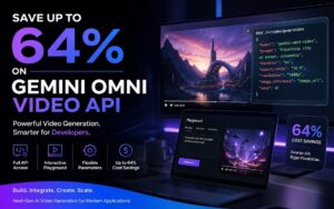 save up to 64% on Gemini Omni Video API